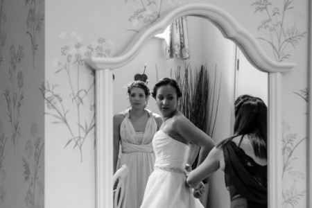 Bridal Prep at the Clock Barn